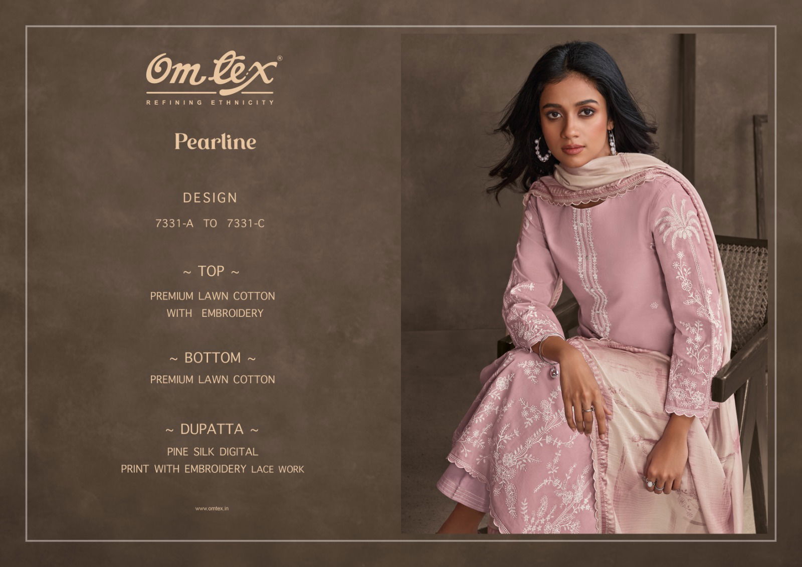 Pearline By Omtex Lawn Cotton Embroidery Salwar Kameez Wholesale Online